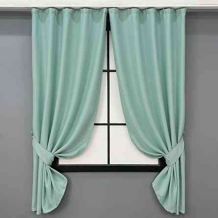 Комплект коротких штор VR-Textil Bruno № 958ш М'ятний 130х170 см 2 шт (35-0465) Київ