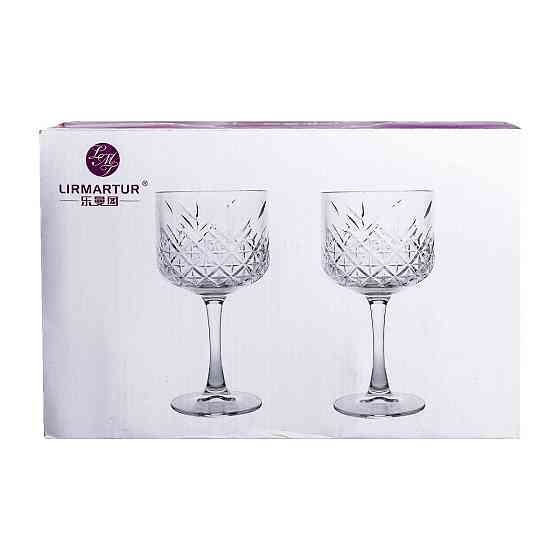 Бокалы для вина на высокой ножке набор 6 шт винный бокал стеклянный прозрачный 400 мл HP-YH-44 Киев