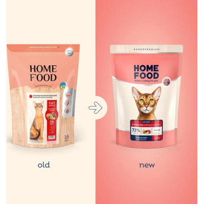 Сухий корм для кішок Home Food Grain-free hypoallergenic Suitable for exotic breeds з качкою та грушею 1.6 кг (4820235020231) Вінниця - фото 7