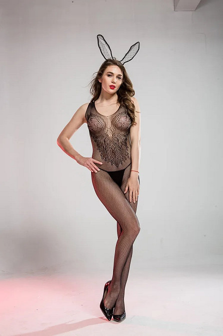 Эротический бодистокинг кружевной из сетки,женское сексуальное белье,универсальный размер рост:145–185 см, One Size черный,7834 Каменец-Подольский - изображение 7