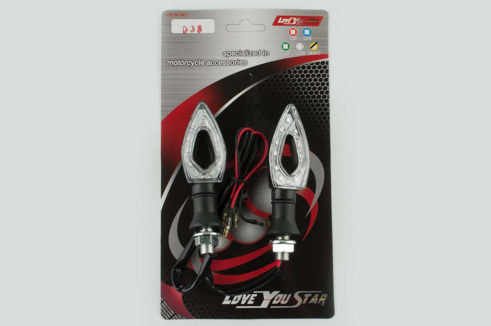 Повороты светодиодные, стрела (пара) (черные, белое стекло) ST Мукачево - изображение 1