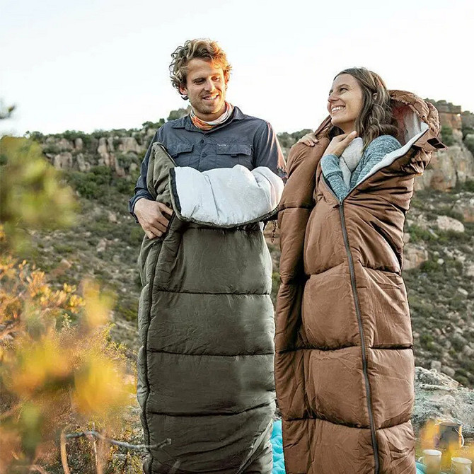 Спальник з капюшоном Naturehike U150 NH20MSD07, (11°C), лівий, коричневий Київ - фото 3