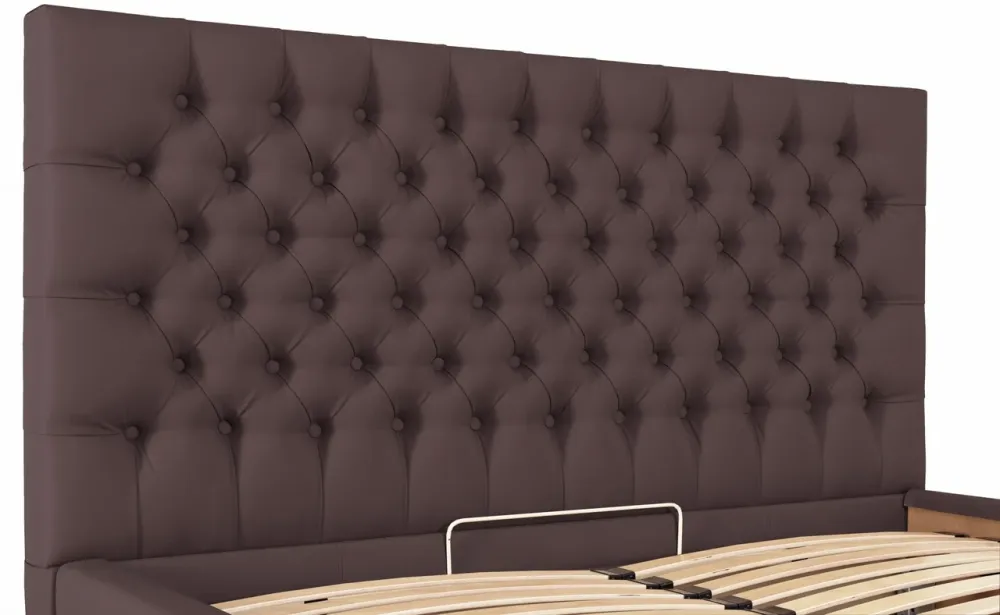 Кровать Двуспальная Cambridge Comfort 160 х 200 см Fly 2231 С подъемным механизмом и нишей для белья Темно-коричневый Днепр - изображение 6