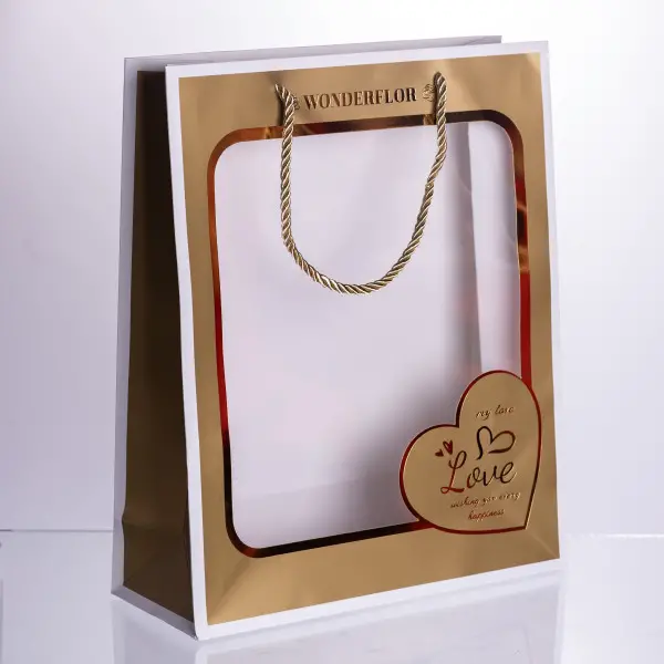 Yiwu Набір подарункових пакетів з паперу Love з віконцем 12 шт 26×10×32 см HP-10359-18 Коломия - фото 7