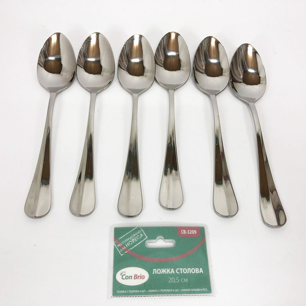 Набір столових ложок Con Brio CB-3209 20 см 6 шт MH-26 Львів - фото 6