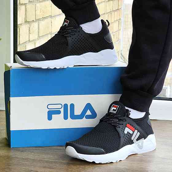 Кроссовки FILA Черные Мужские Фила Сеточка Летние (размеры: 41,42,43,44,45) Видео Обзор Днепр