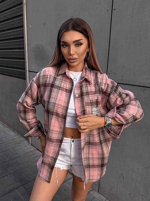 Женская рубашка в клетку (с накатом) Одесса - изображение 1