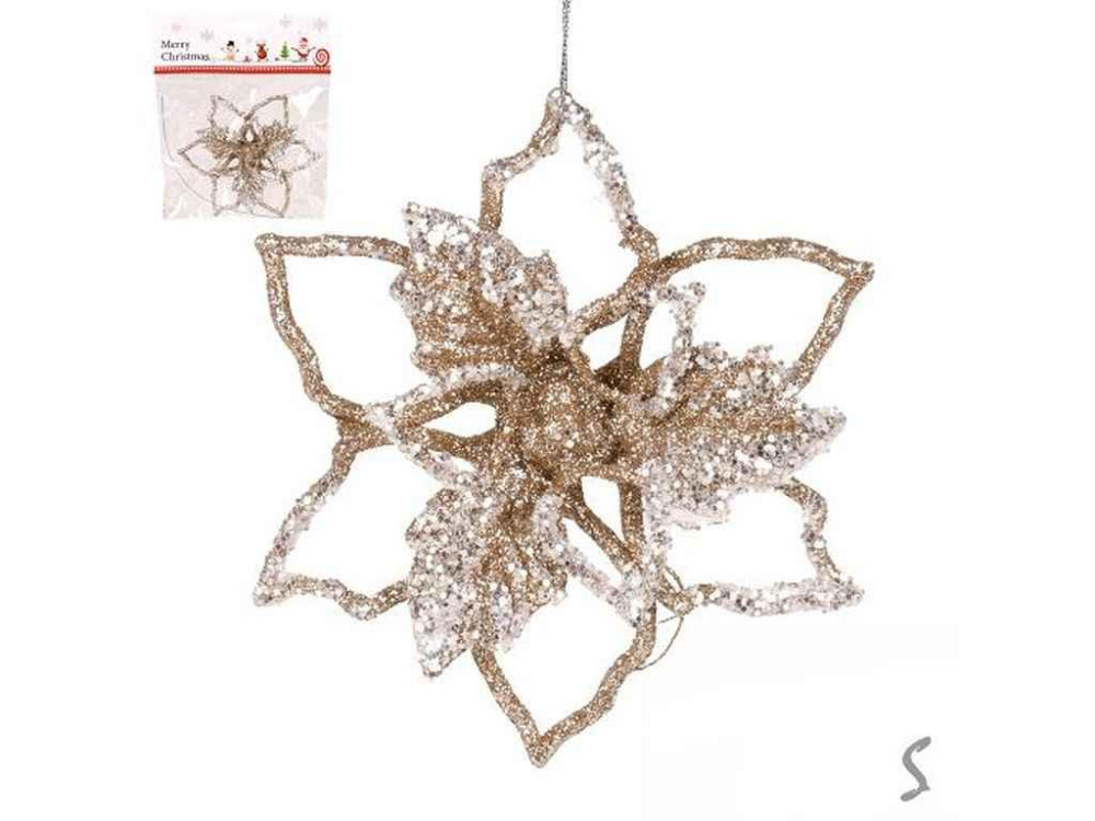 Фігурка-підвіска новорічна 12см Flower R33910 ТМ STENSON Київ - фото 1