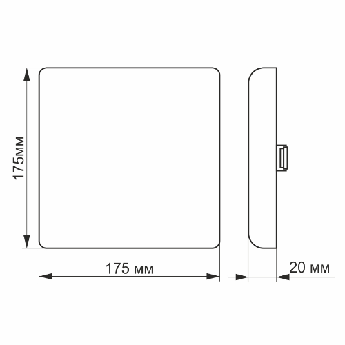 LED Світильник безрамковий квадратний 24W 4100К 220V VL-DLFS-244 Videx Житомир