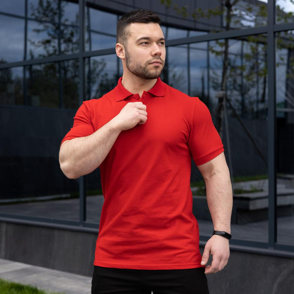 Чоловіча футболка поло червона Pobedov Loft Київ - фото 3