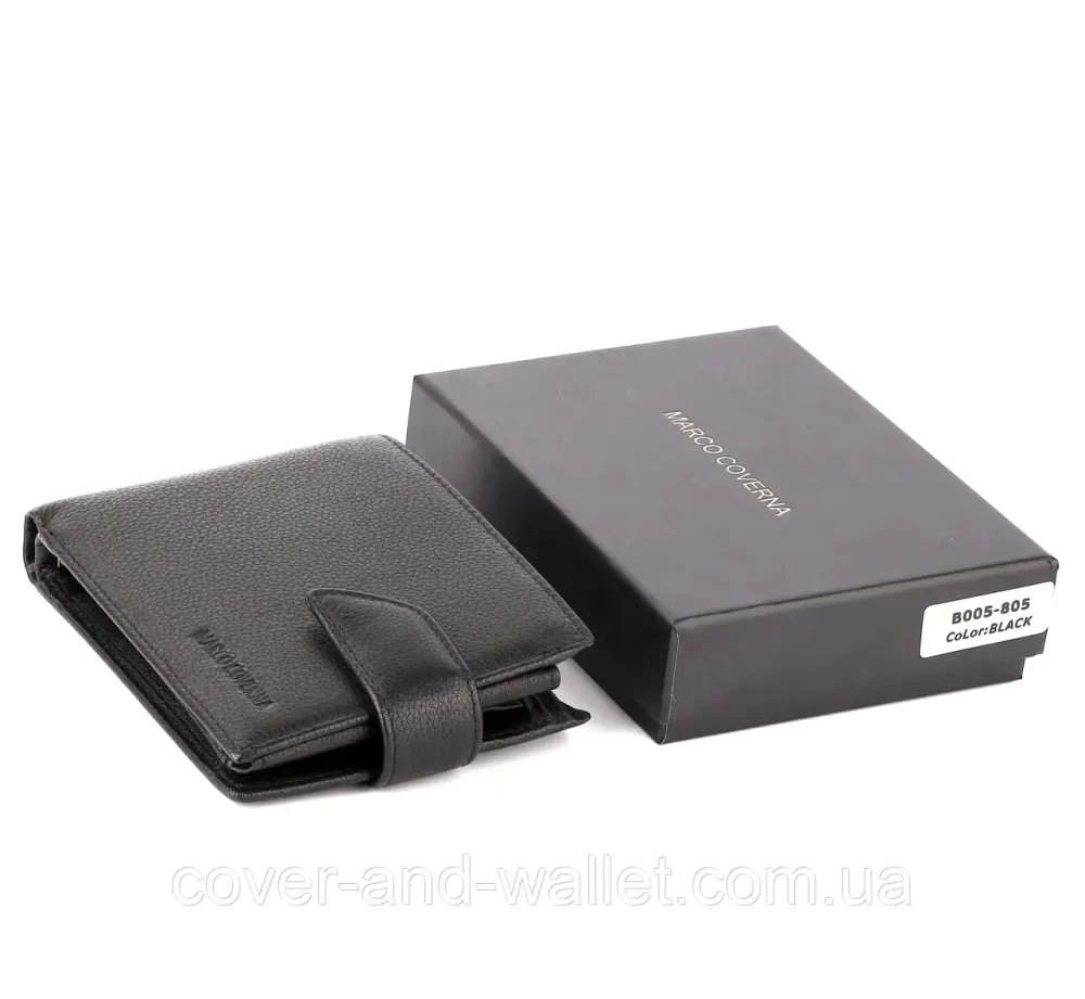 Чоловіче класичне портмоне з телячої шкіри з блоком для документів  Marco Coverna 005-805 Київ - фото 16