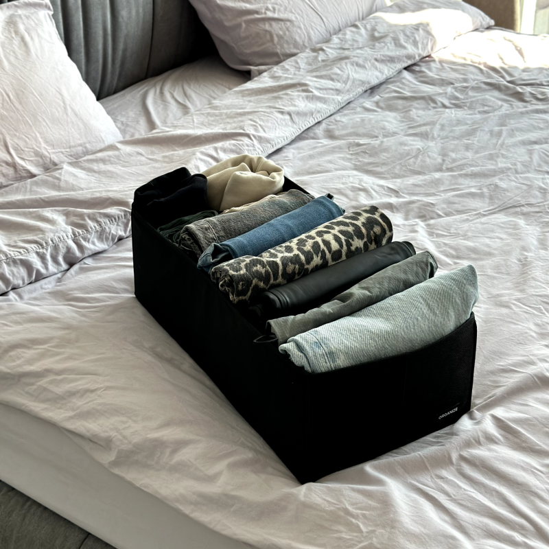 Ящик для хранения на восемь отделений 50х25х16 см HY-50-black (Чорный) Сумы - изображение 1