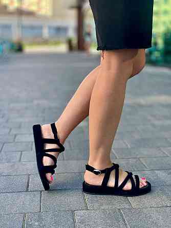 Edan Instruments Босоніжки жіночі чорні EDAN 326 літні, натуральна замша / Модні босоніжки р. 3 Коломыя