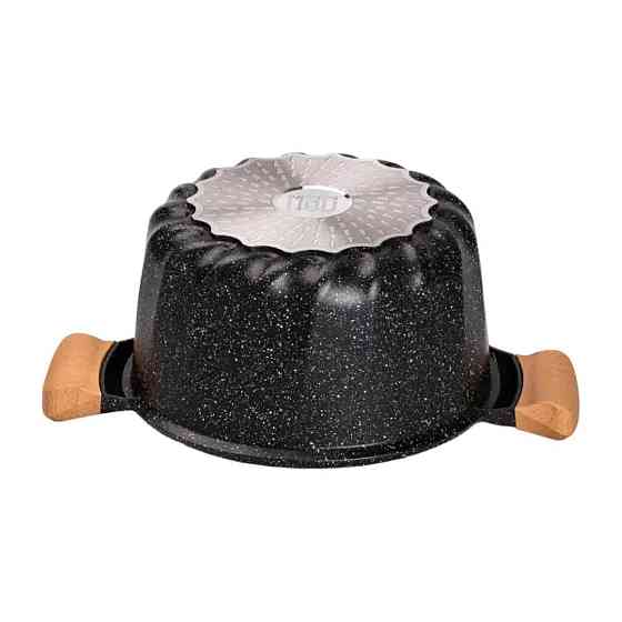 MGC Набір посуду, 3 каструлі, з товстодонною алюмінієвою лопаткою та ополоником MGC, чорний HP- Коломия