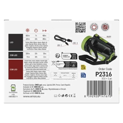 Ліхтар EMOS P2316 LED+ COB LED 850 лм 8000 мАг (P2316) Вінниця - фото 7