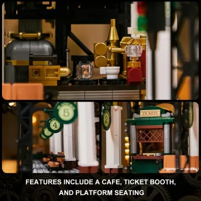 Конструктор Pantasy Original - Steampunk Железнодорожная станция в стиле стимпанк (85007) Винница