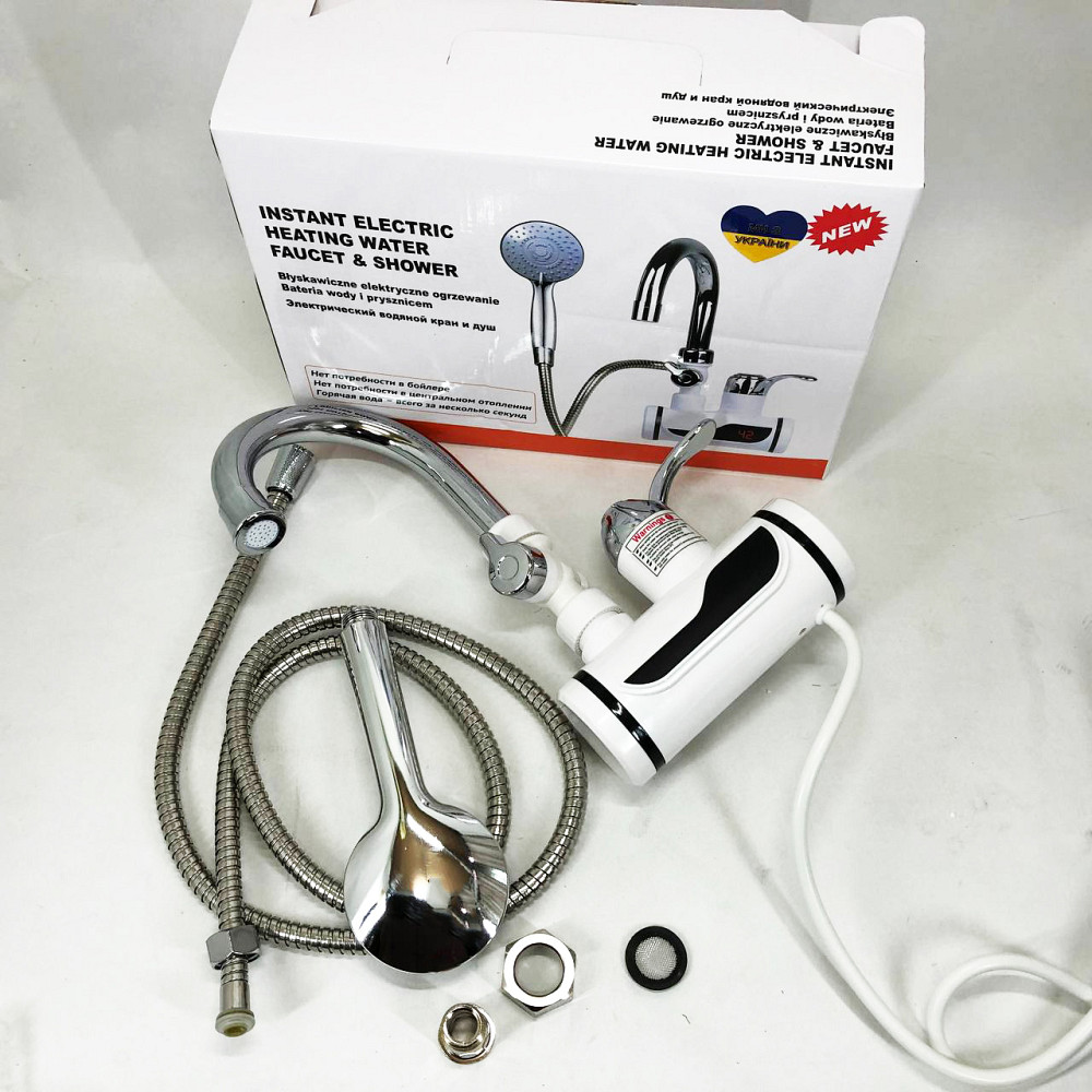 Проточний водонагрівач для гарячої води, Кран миттєвого підігріву, Кран з душем, Проточний нагрівач BF-36 Івано-Франківськ - фото 10