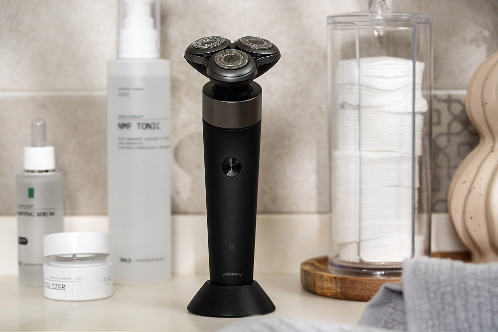 Бритва електр. ARDESTO роторна SHRR-B5WDR, 5Вт, бритв.головок-3, Li-Ion, сух.+волог., чорний Київ - фото 8