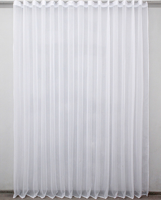 Тюль VR-Textil н101 Шифон однотонный Белый 200х270 см (41-083) Киев - изображение 2
