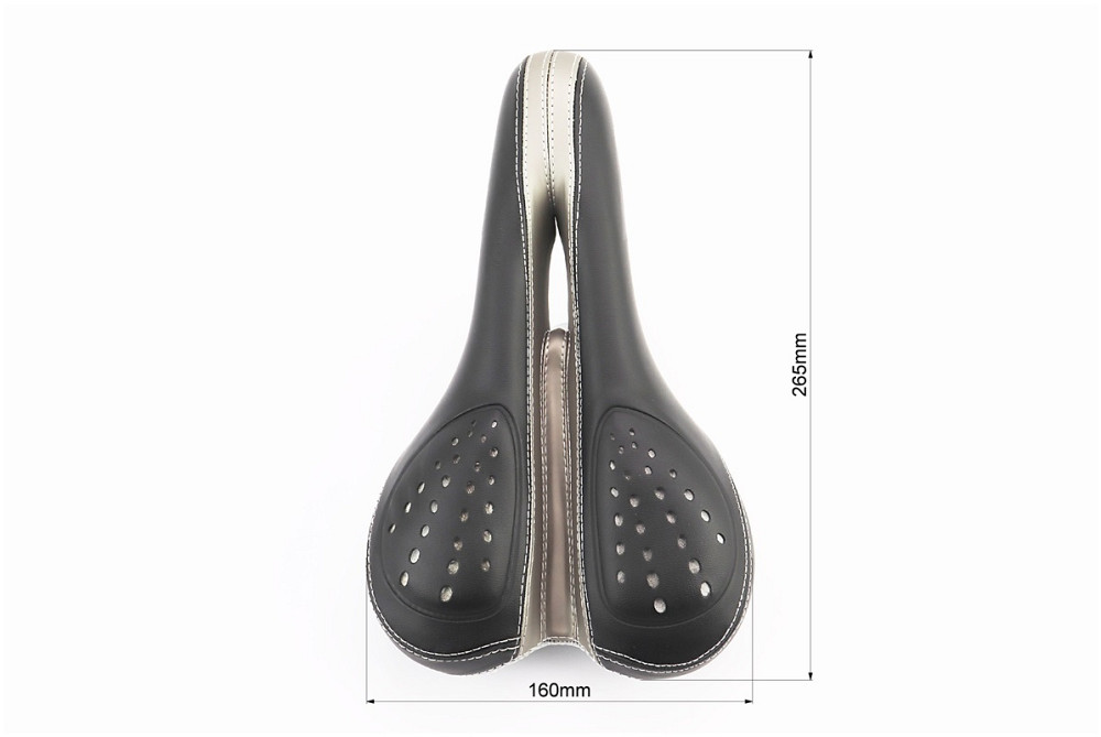 Сидіння MTB 265x160мм з гелевими вставками, чорно-сіре CROSSRIDE BSK-N31 Київ - фото 3