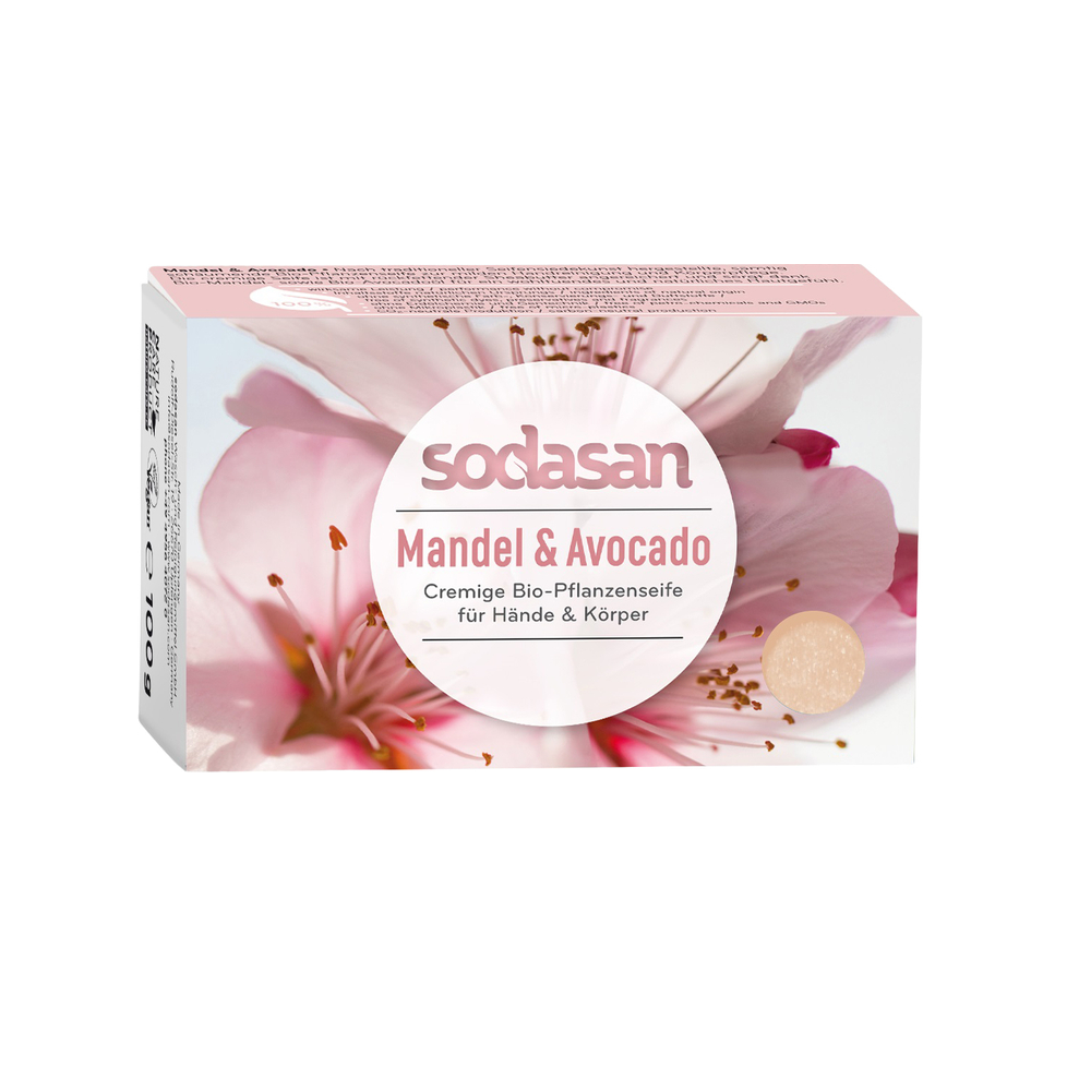 Органічне мило для обличчя зволожуюче Мигдаль-Авокадо SODASAN 100 г Київ - фото 1