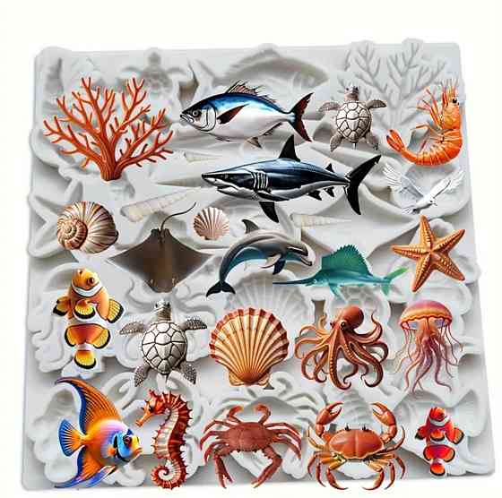 Молд силіконовий морський 176 на 175 мм сірий Київ