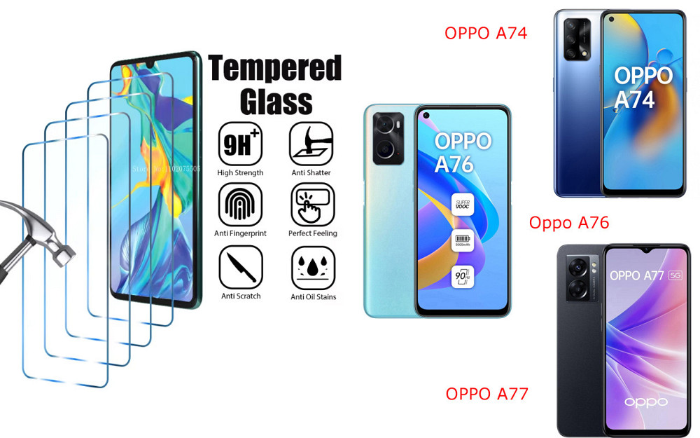 Захисне скло ArmorGlass для OPPO A74, Oppo A76, OPPO A77 – стійке до подряпин та ударів Київ - фото 1