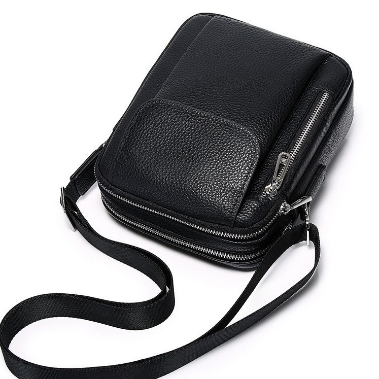 Чоловіча шкіряна сумка через плече Bexhill чорна Киев - изображение 8