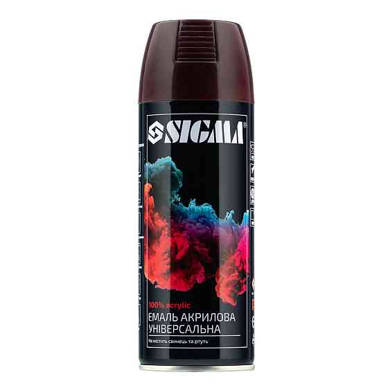 Эмаль аэрозольная акриловая 400мл RAL 3005 (темно-вишневый глянец) SIGMA (2736941) Киев