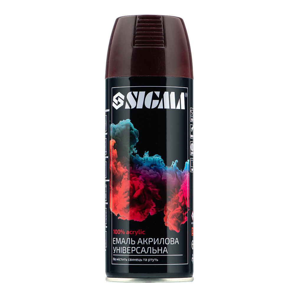 Эмаль аэрозольная акриловая 400мл RAL 3005 (темно-вишневый глянец) SIGMA (2736941) Киев - изображение 1