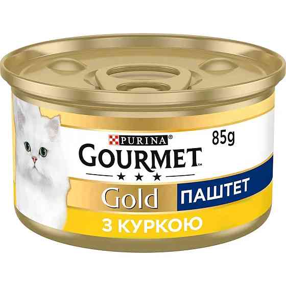Влажный корм GOURMET Gold для взрослых кошек, паштет, с курицей, 85 г Киев