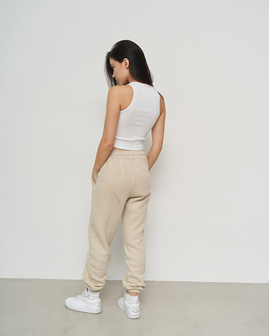 Майка женская укороченная - кроп-топ - в рубчик Ozkan 26814 S, M, L, XL, Белый Киев - изображение 4