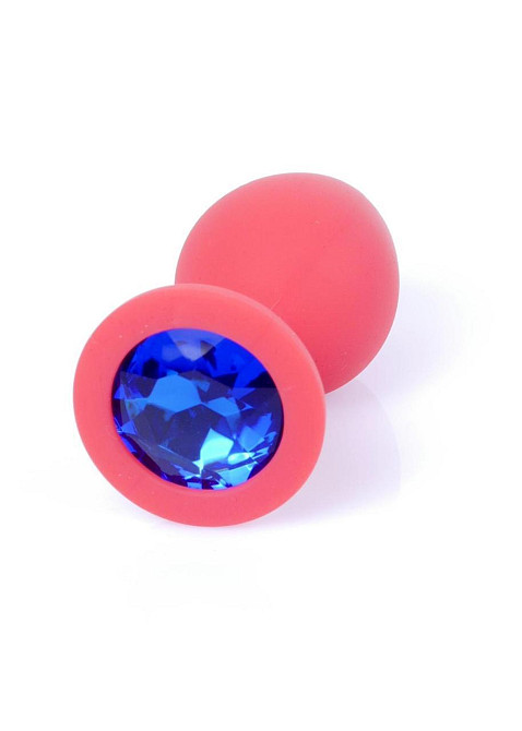 Анальна пробка - Jewellery Silicone Red Plug M Blue Sex Aura Київ - фото 2