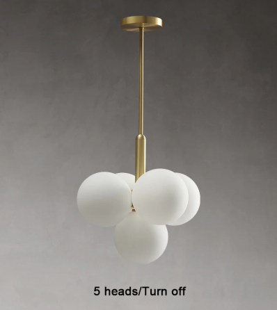 Люстра светодиодная потолочная 1212 Спутник (Золотистый) 5 плафонов Винница