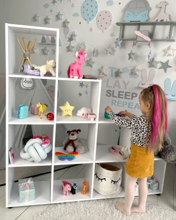 Дитячий стелаж пірамідка 139.6×140.7×29.2 см в для дитини / полиця для іграшок і книг у дитячу кімнату Київ