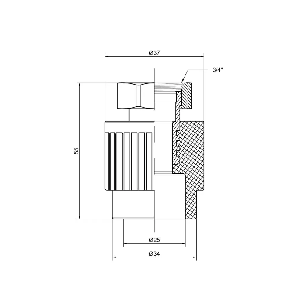 Муфта PPR Thermo Alliance з накидною гайкою 25х3/4" Київ - фото 11