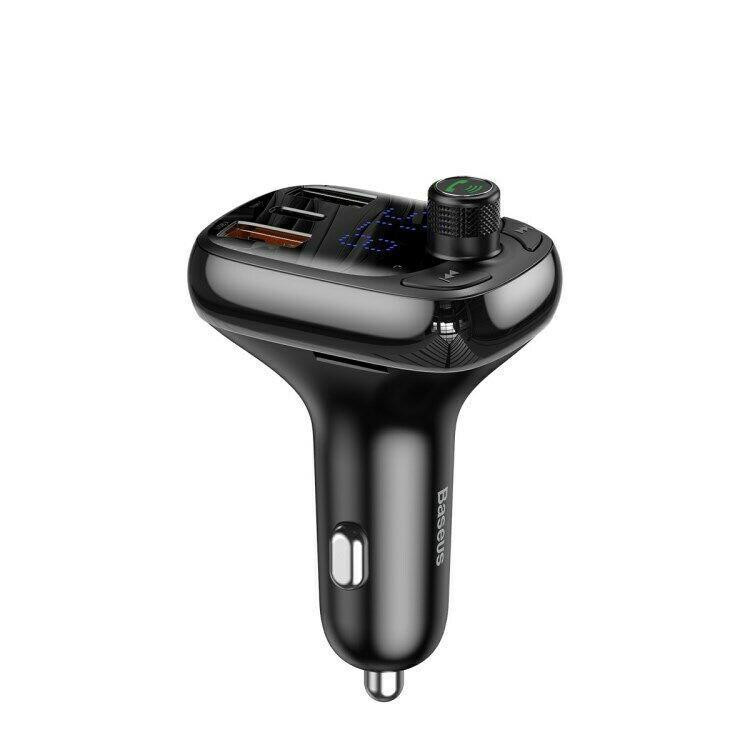 FM трансмиттер модулятор Baseus S-13 Bluetooth 5.0 c функцией зарядки (Черный, 2xUSB, 1xType-C) Николаев - изображение 5