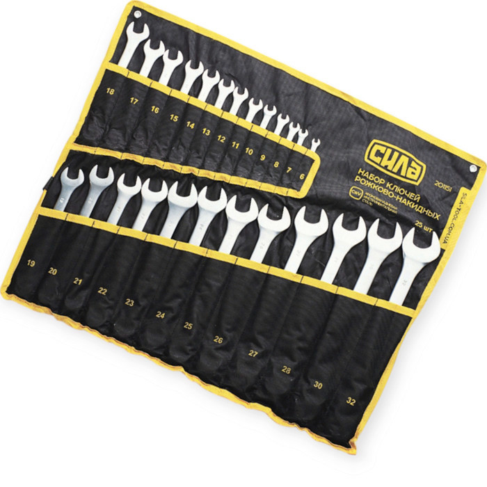 Набір ключів ріжково-накидних 6-32 мм 25 шт. Мукачево - фото 1