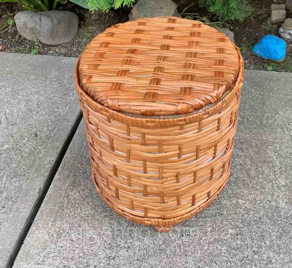 Пуфік-кошик плетений з лози Київ - фото 4