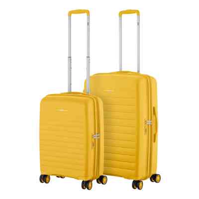 Набор чемоданов 2E Aero (M+S), бурштиново-жовті (2E-SPP-AERO-SET2-AY) Винница