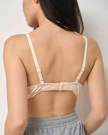 Бюстгальтер хлопковый в рубчик Nicoletta 80574 80B, Бежевый Киев