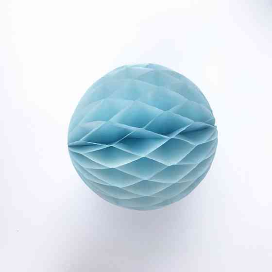 Шар соты бумажный 15 см голубой Киев