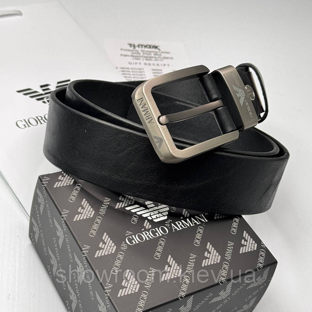 Мужской кожаный брендовый ремень GA (301) Киев - изображение 1