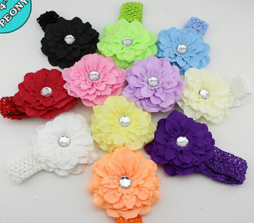 Дитяча пов'язка кольору перванш - квітка 12см, окружність 28-50см Київ - фото 2