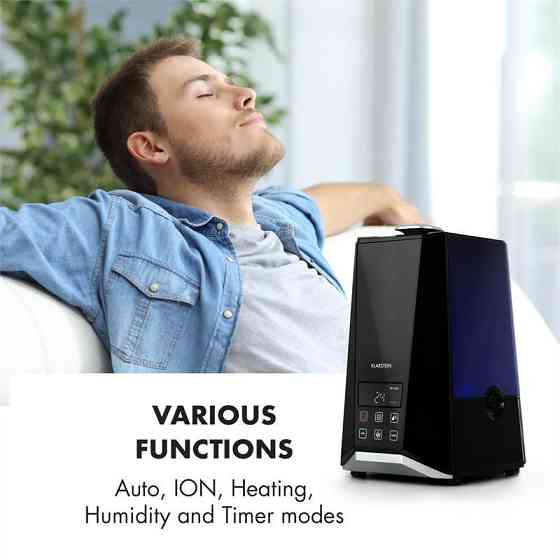 Зволожувач VapoAir Onyx зі світлодіодним екраном, сенсорний пульт дистанційного керування, чорний (Німеччина, Рівне