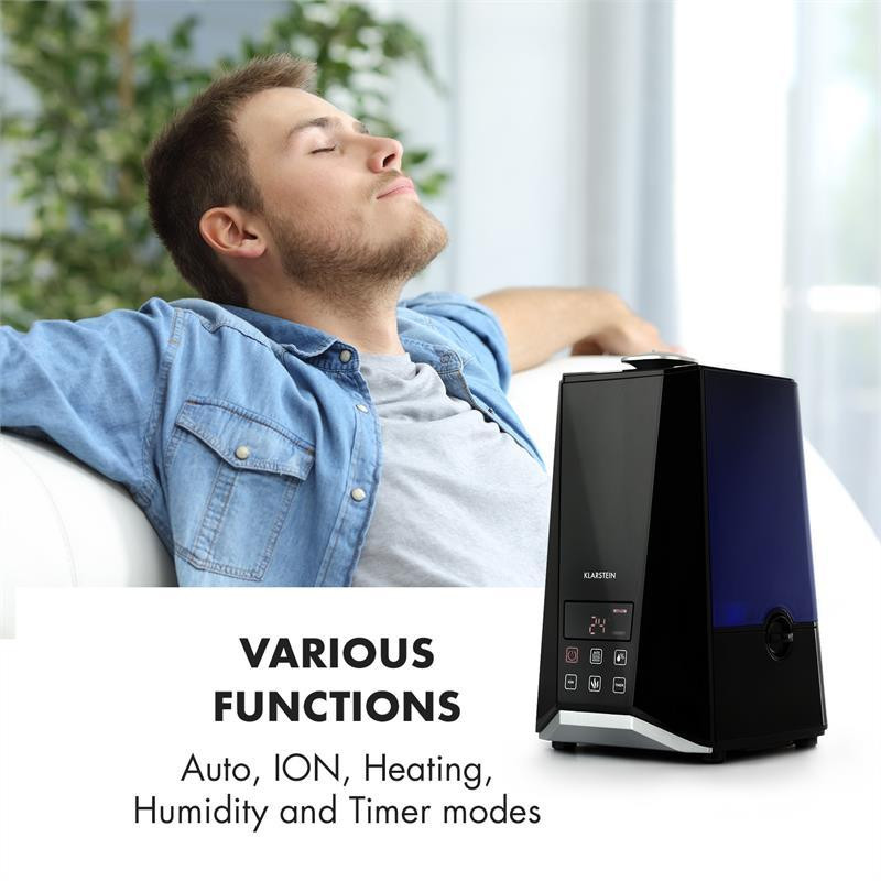 Зволожувач VapoAir Onyx зі світлодіодним екраном, сенсорний пульт дистанційного керування, чорний (Німеччина, Рівне - фото 6