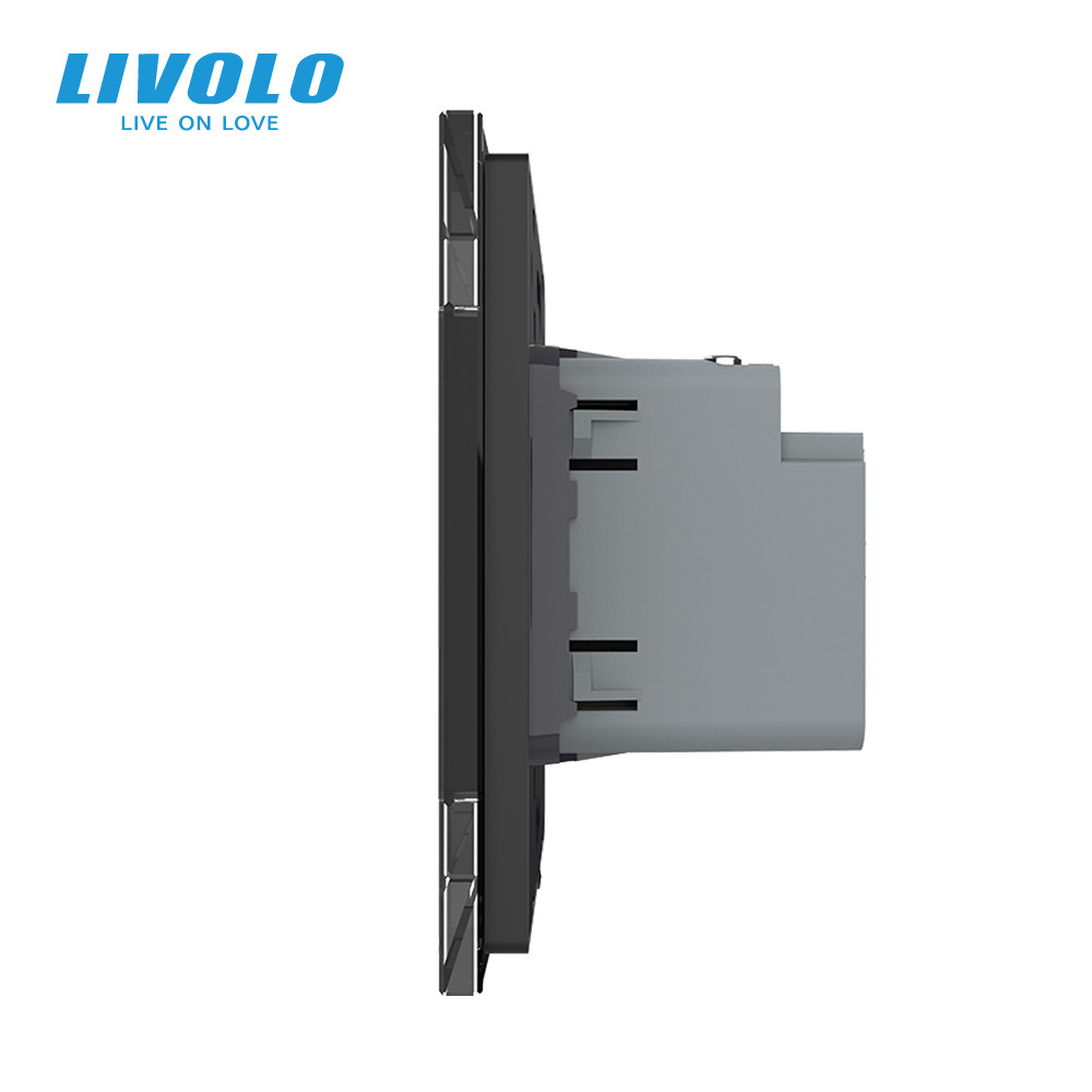 LIVOLO Розетка USB Type-C з Power Delivery 45W Livolo чорний (VL-C7-FCUC-2BP) Коломия - фото 10