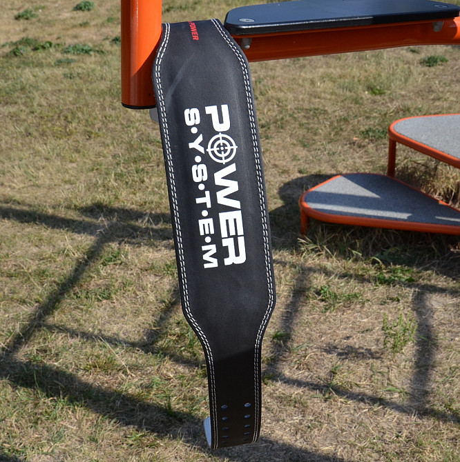 Пояс для важкої атлетики Power System PS-3250 Power Basic шкіряний Black S Кам'янське - фото 8