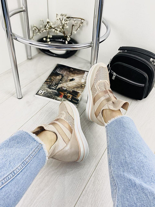 Marko Снікерси жіночі DE MARKO 7001 пудра (весна-літо, шкіра натуральна) (3168) лише 35р. Коломия - фото 6