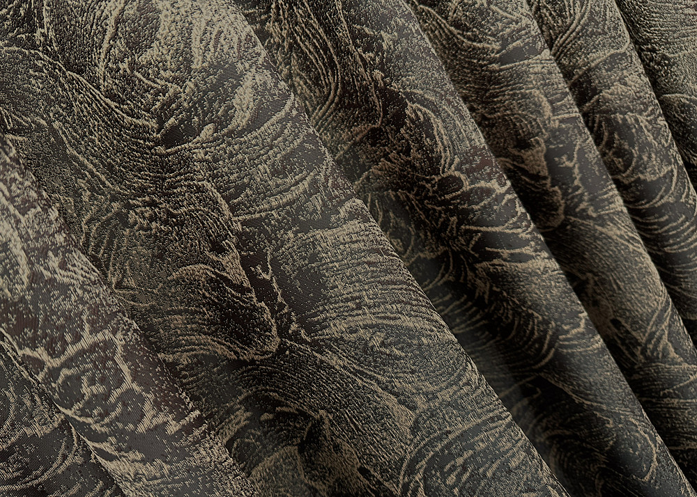 Комплект готовых штор VR-Textil Жаккард Fantasy № 1632ш Венге с бежевым 150х290 см 2 шт (33-0536) Киев - изображение 6